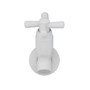 Imagen de CANILLA LAVADERO PLAST.BLANCA SALIDA 1/2"-3/4" 15CM CROSS